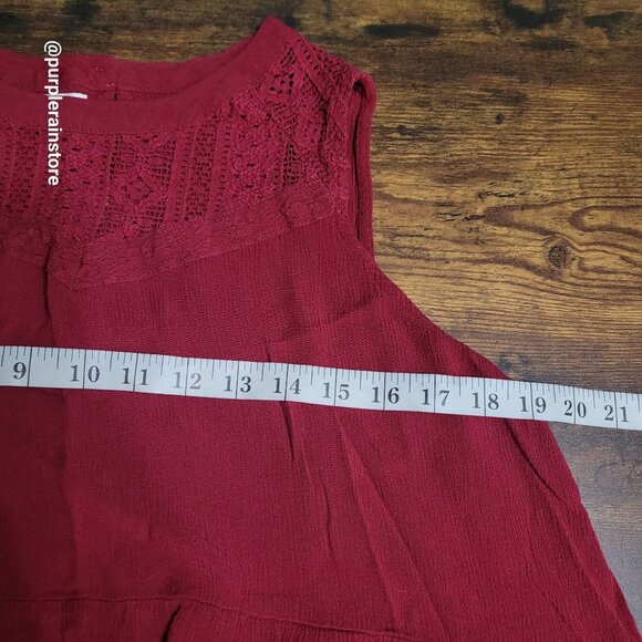 Maurices Baby Doll Top XL Crochet Lace Ethereal Whimsy Boho Western Country Girl - Picture 5 of 8